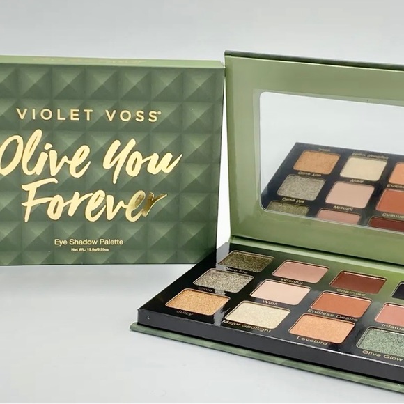 VIOLET VOSS OLIVE YOU FOREVER EYESHADOW PALETTE 12 BOLD SHADES BRAND NEW IN BOX - Picture 1 of 16